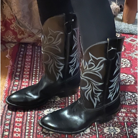 🎉NEW‼️ BILTRITE BLACK EMBROIDERED COWGIRL BOOTS‼️ - Picture 2 of 16